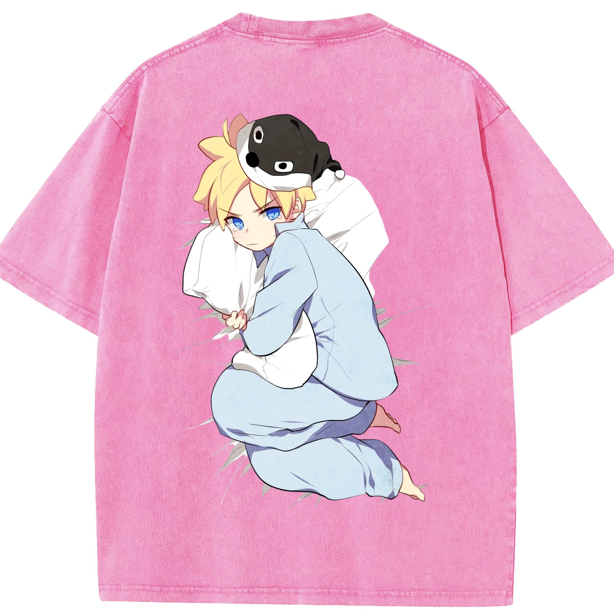 （画像用） NARUTO -ナルト- うずまき ナルト Uzumaki Naruto 綿100% ヴィンテージ風 半袖Tシャツ（背面プリント）